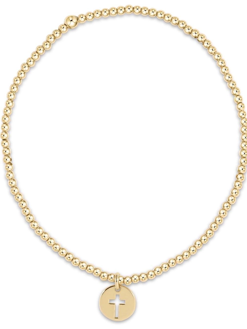 classic gold 2mm bracelet - blessed small gold disc
